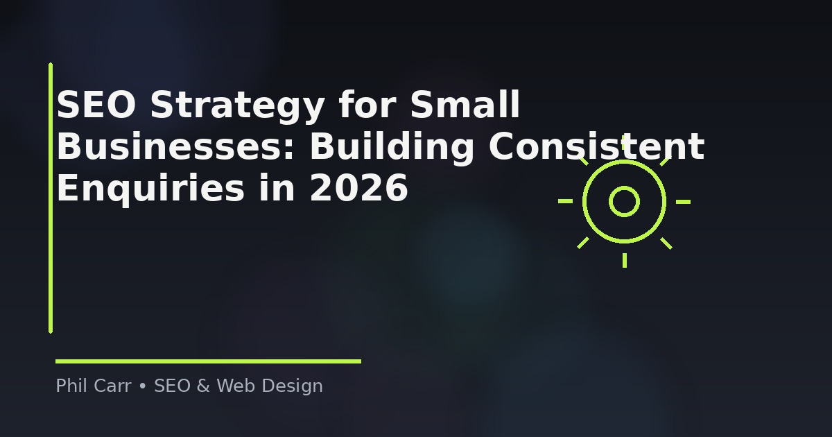 SEO Strategy for Small Businesses: Building Consistent Enquiries in 2026