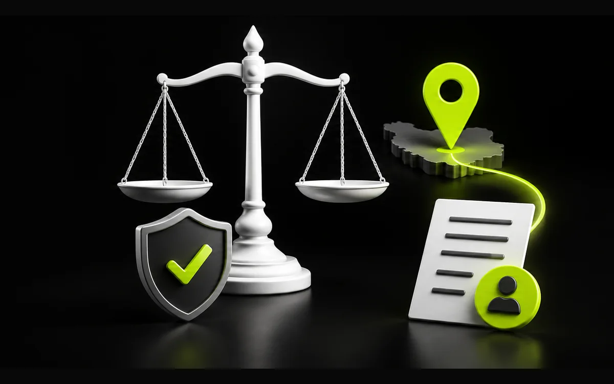 Legal scales, verified enquiry and location pin illustrating local SEO for solicitors Legal scales, verified enquiry and location pin illustrating local SEO for solicitors
